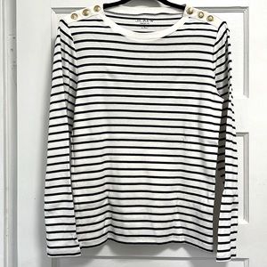 J Crew 100% cotton long sleeve striped shirt